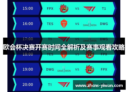 欧会杯决赛开赛时间全解析及赛事观看攻略